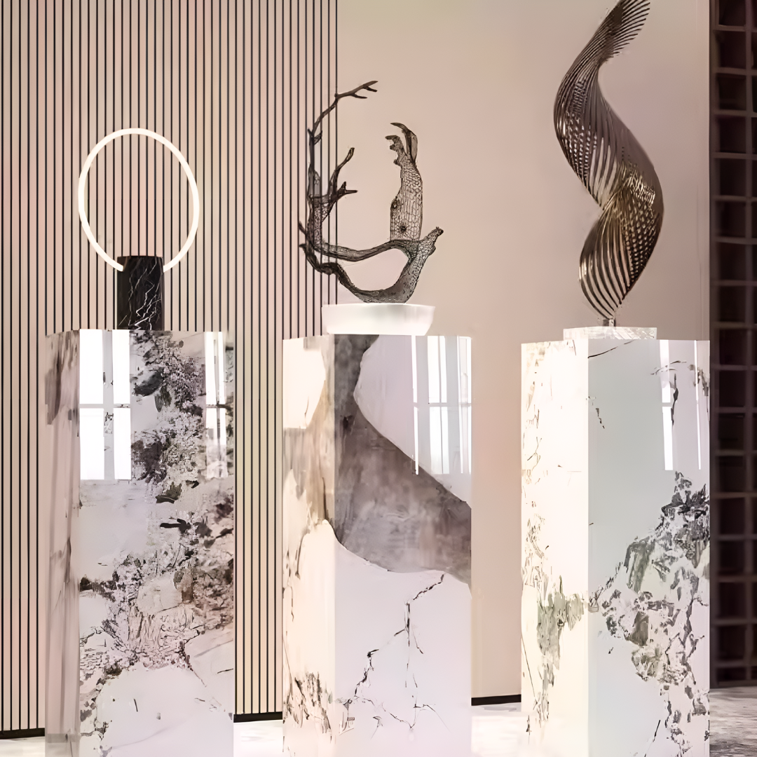 モダンマーブル調スクエアスタンド