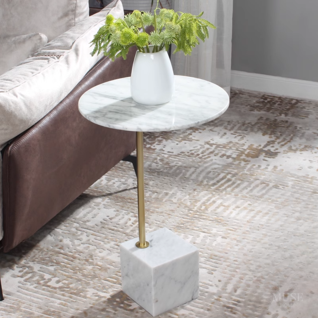 クリエイティブマーブルサイドテーブル