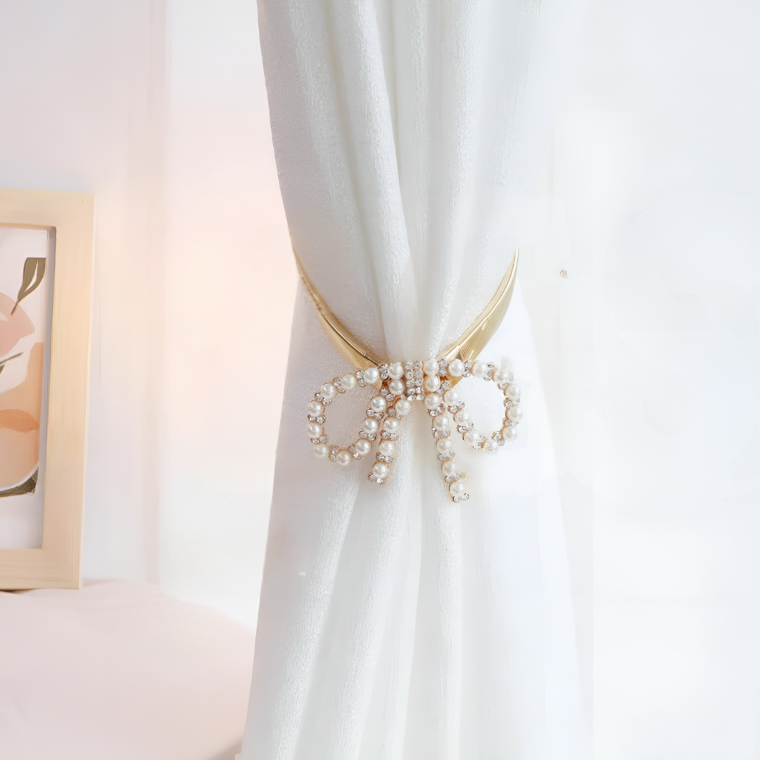フェミニンパールリボンクリップ