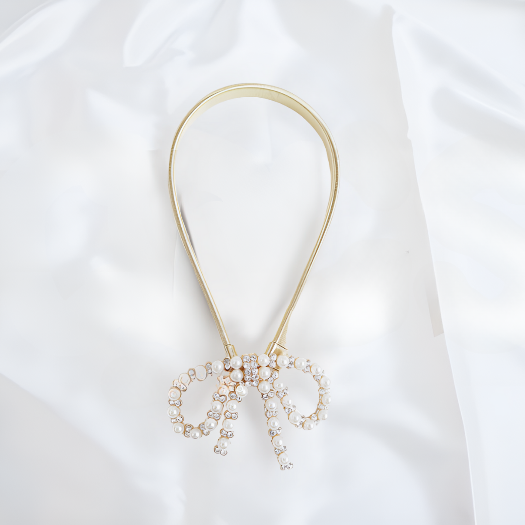 フェミニンパールリボンクリップ