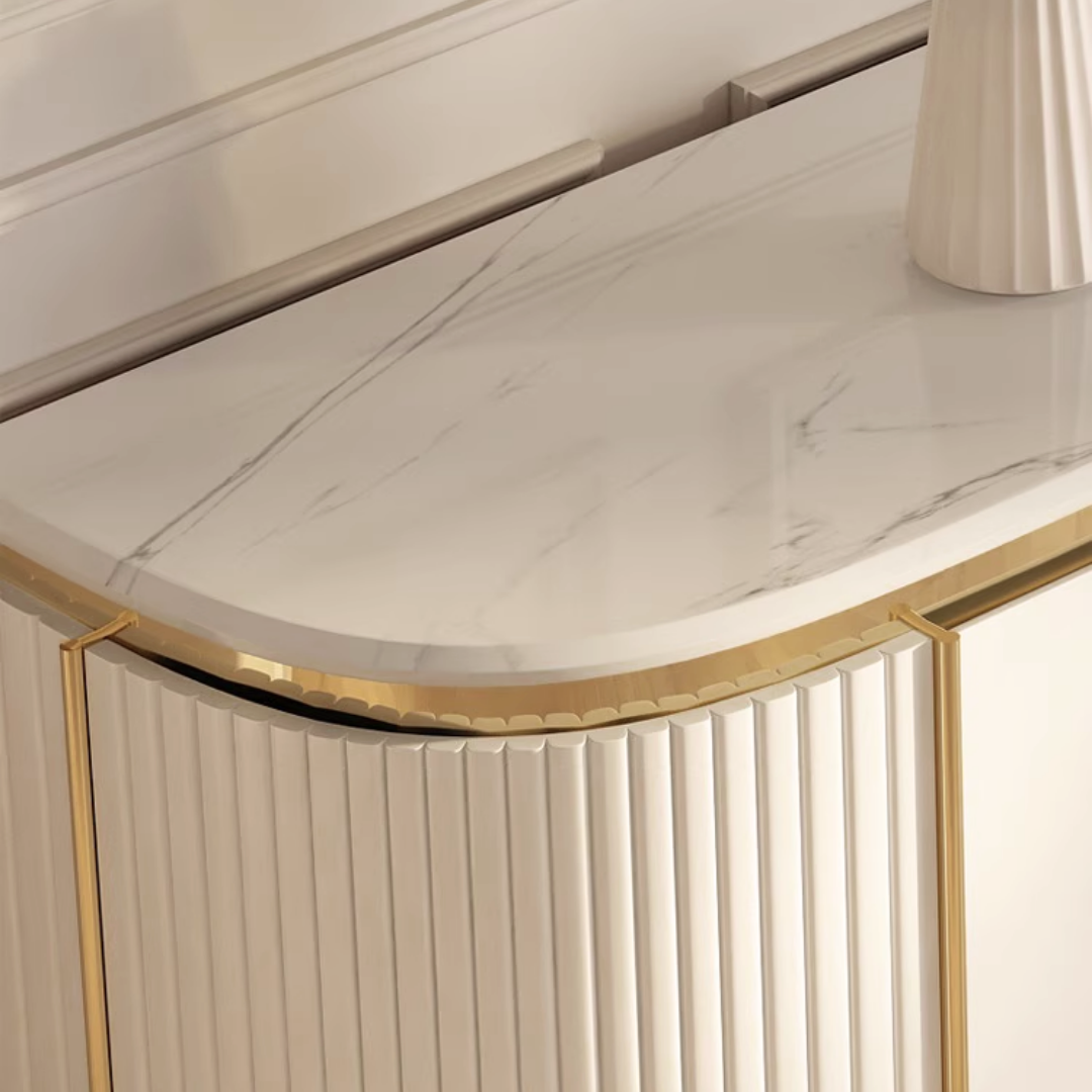 ラグジュアリーゴールドフレームテレビキャビネット