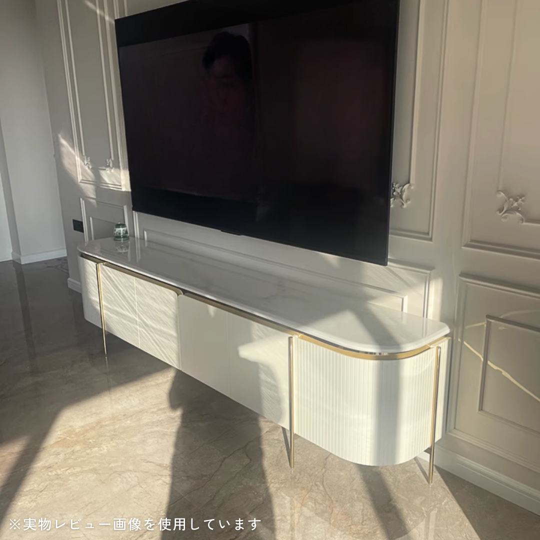ラグジュアリーゴールドフレームテレビキャビネット
