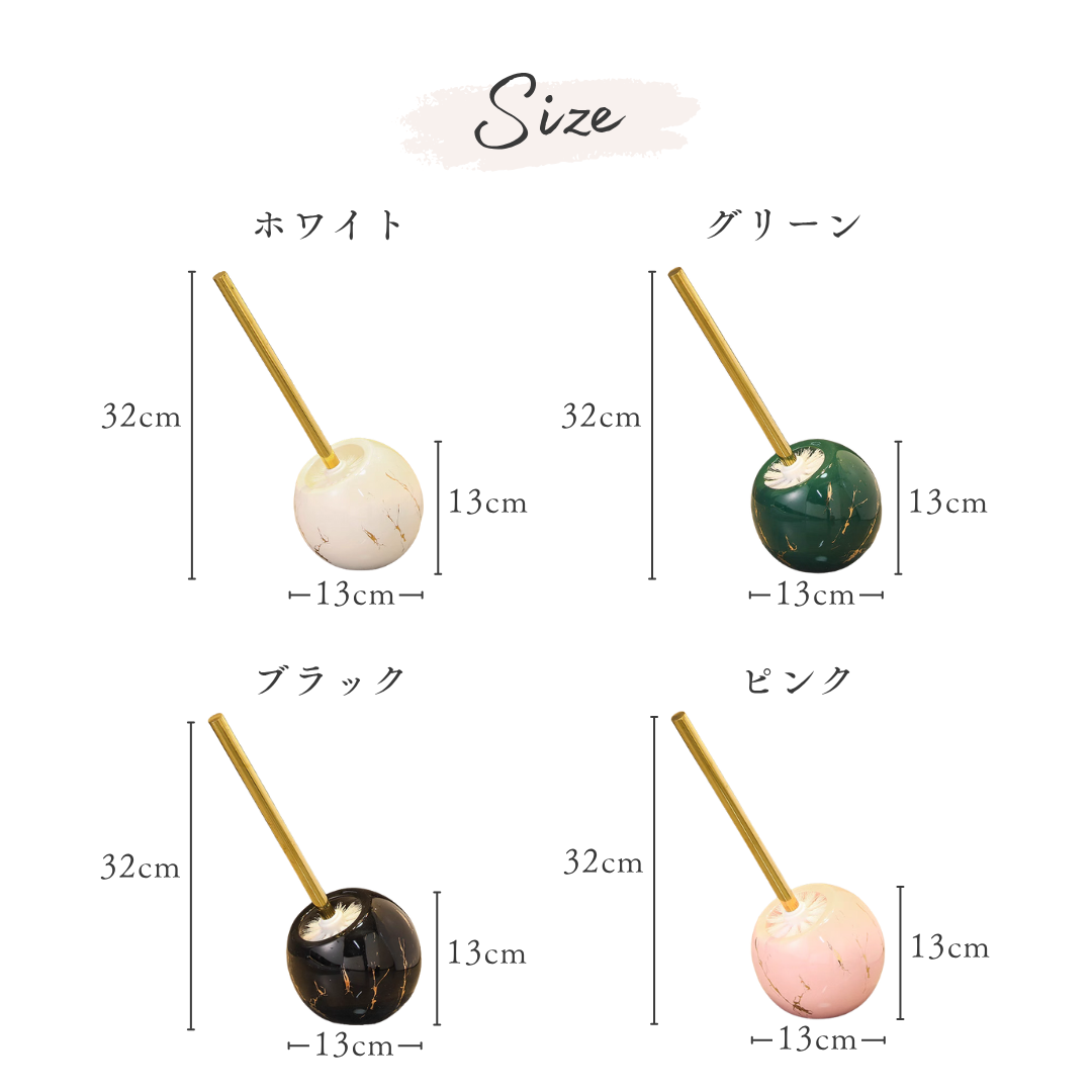 ラウンドマーブルデザイントイレブラシ