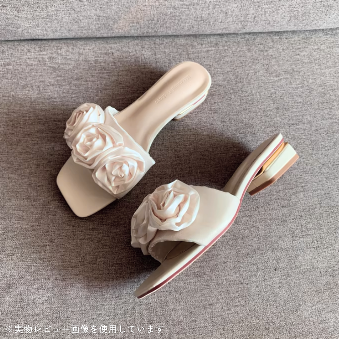 ロゼリボンルームミュール