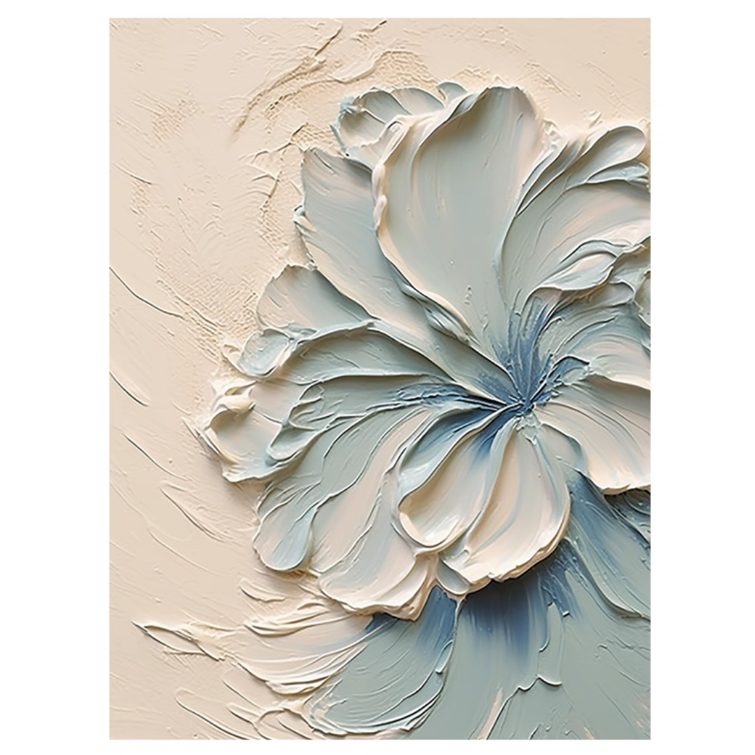 ブルーフラワープレミアムテクスチャアート