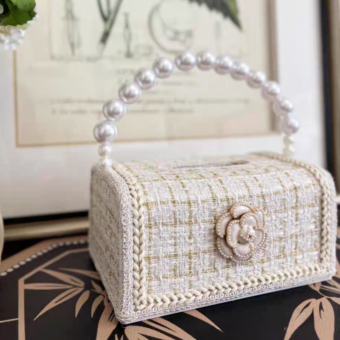 フレンチローズティッシュバッグケース