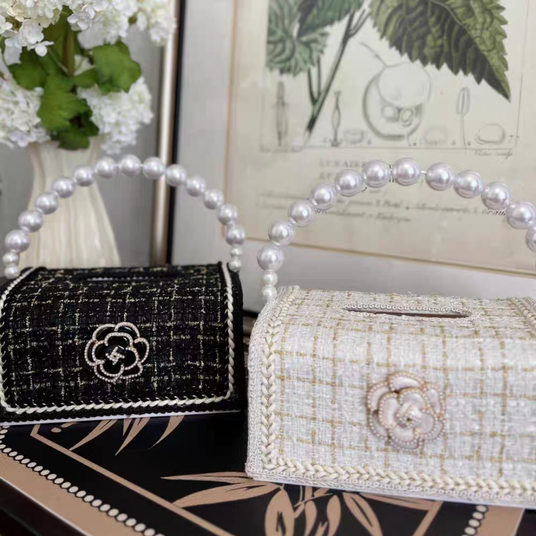 フレンチローズティッシュバッグケース