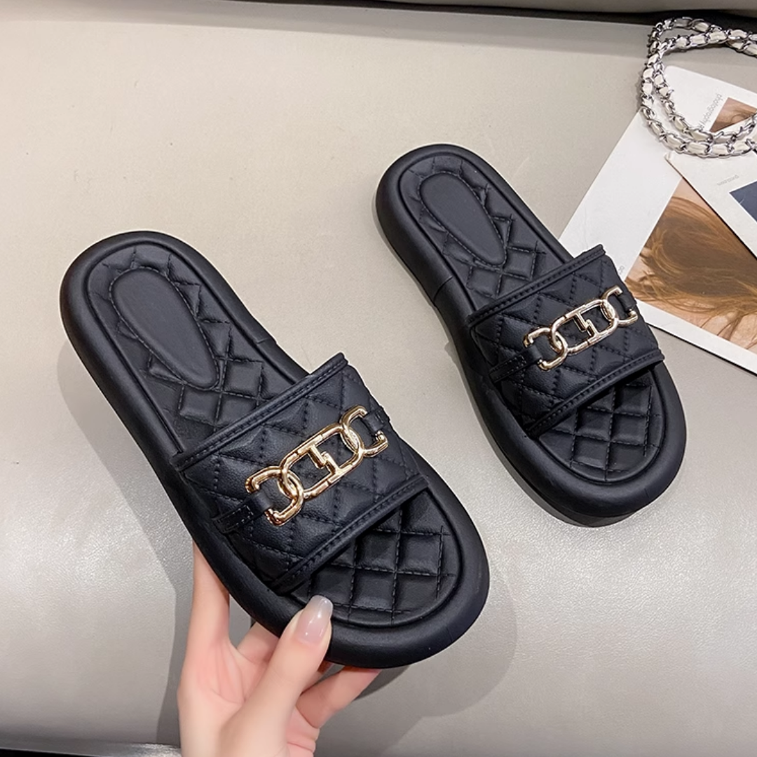 キルティングチェーンルームシューズ【2点以上で10％OFF】