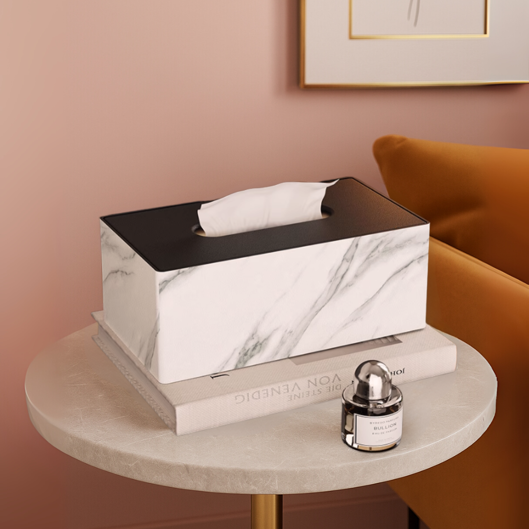 大理石柄モダンシックティッシュケース