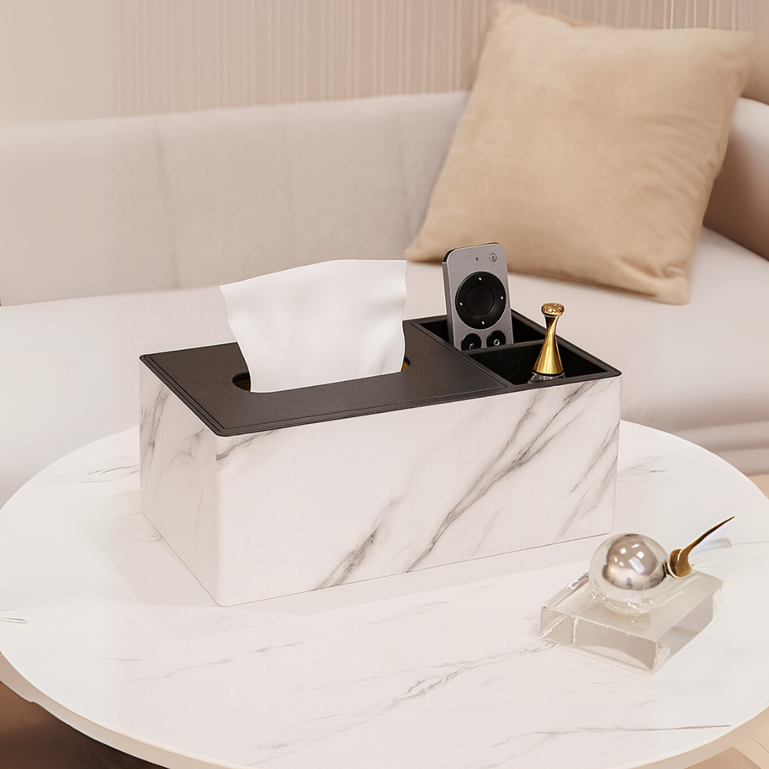 大理石柄モダンシックティッシュケース