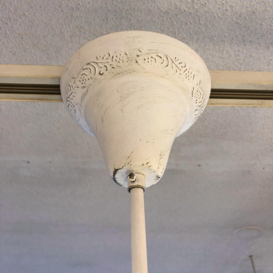 【即納】ホワイトアンティークコンパクトシャンデリア