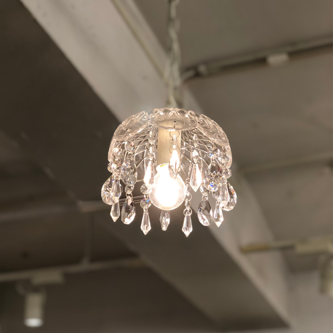 【即納】ホワイトアンティークコンパクトシャンデリア