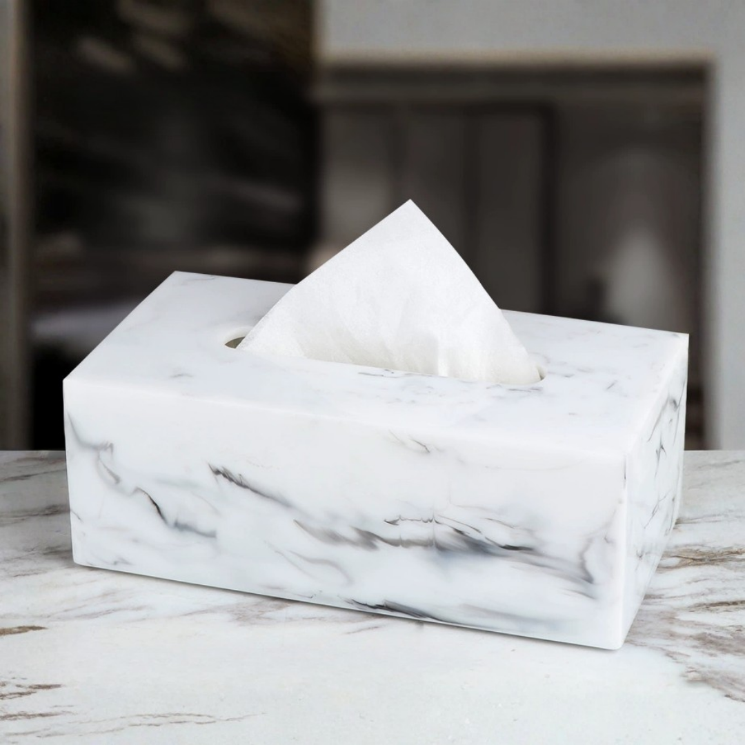 マーブル柄ノーブルティッシュケース