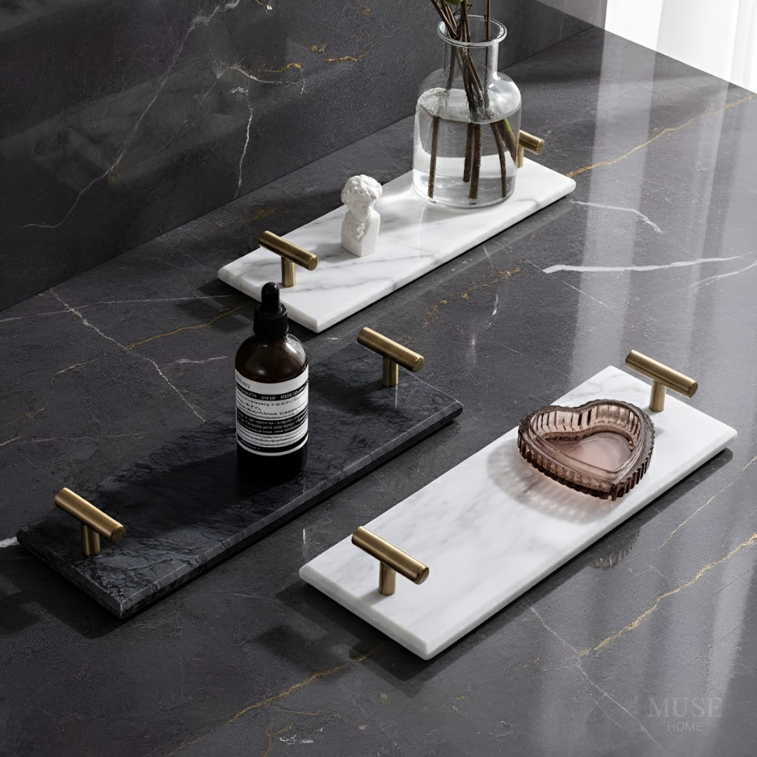 プレミアム大理石スリムデザイントレイ