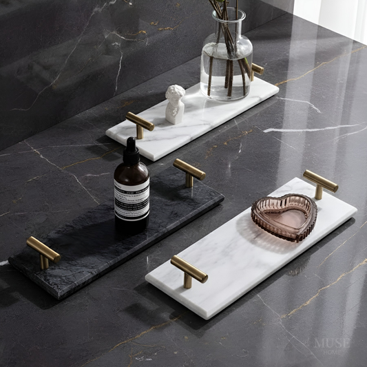 プレミアム大理石スリムデザイントレイ