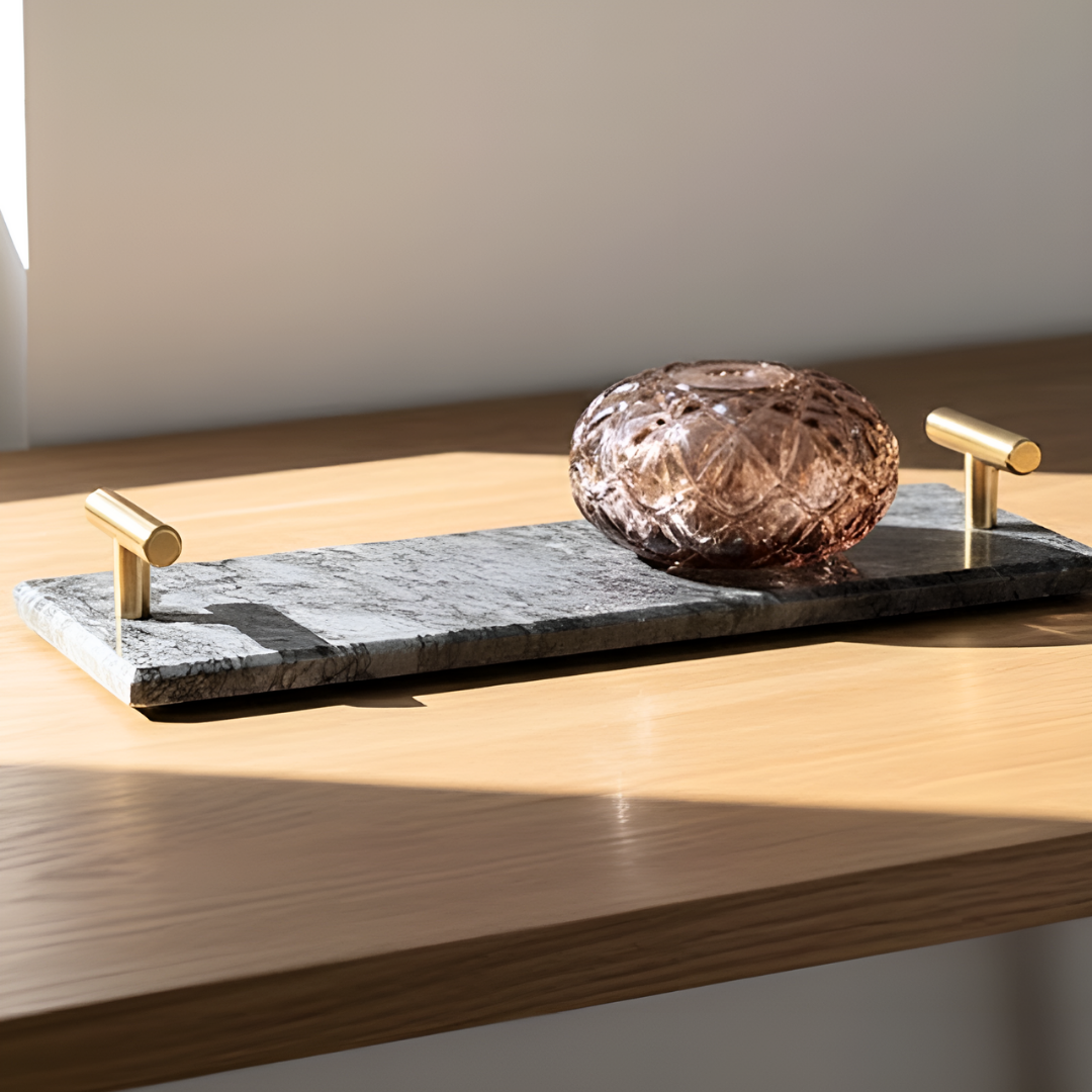 プレミアム大理石スリムデザイントレイ