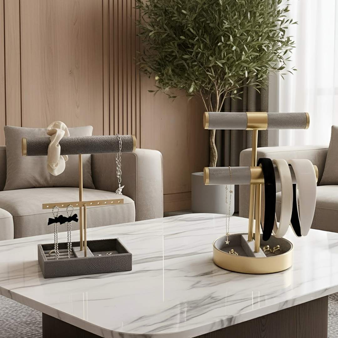 グレイッシュゴールドアクセサリースタンド