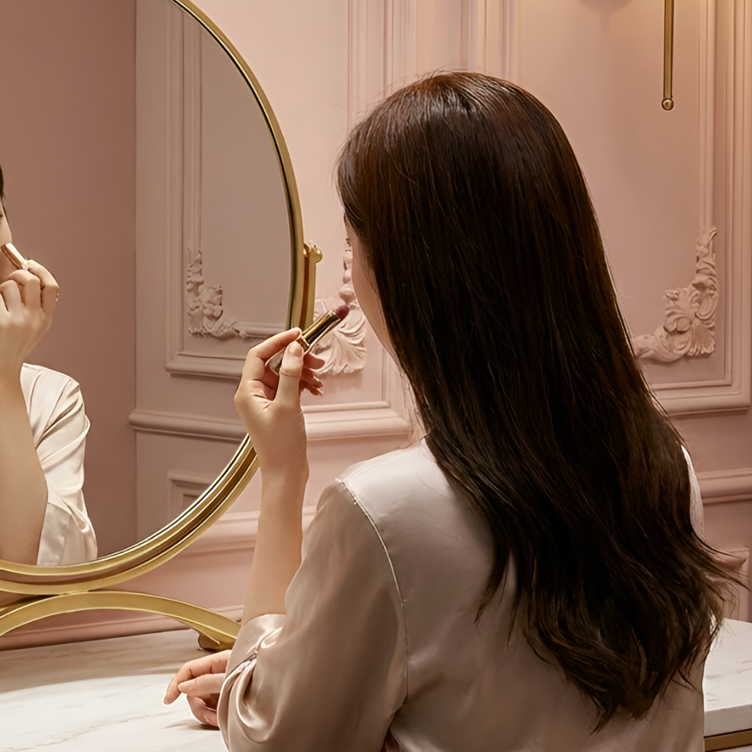 アーチラインゴールドテーブルミラー