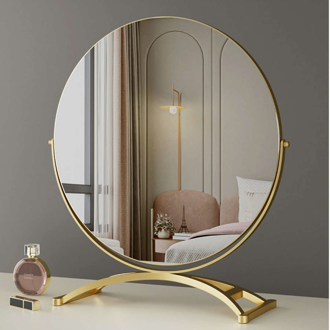 アーチラインゴールドテーブルミラー