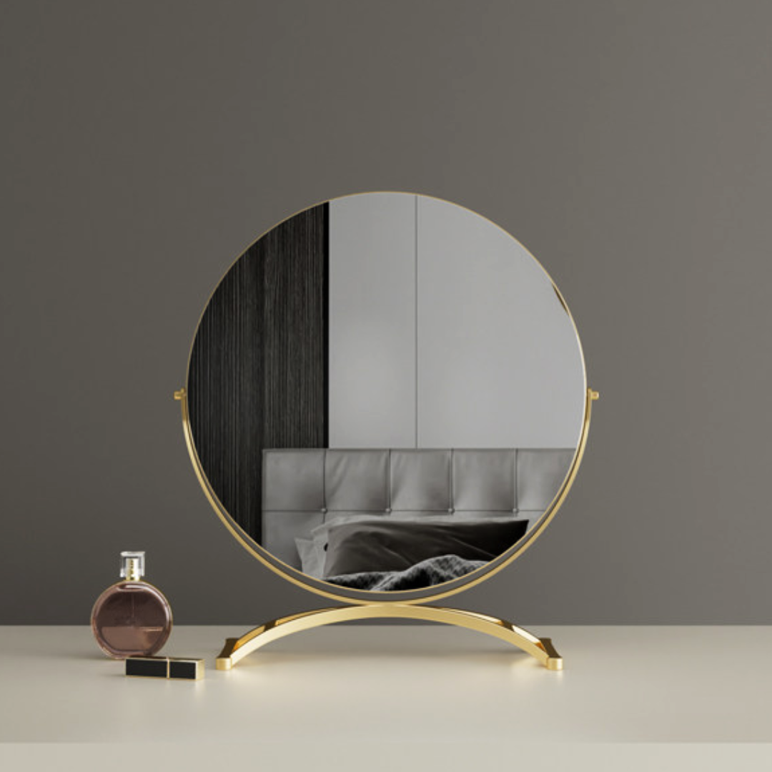 アーチラインゴールドテーブルミラー