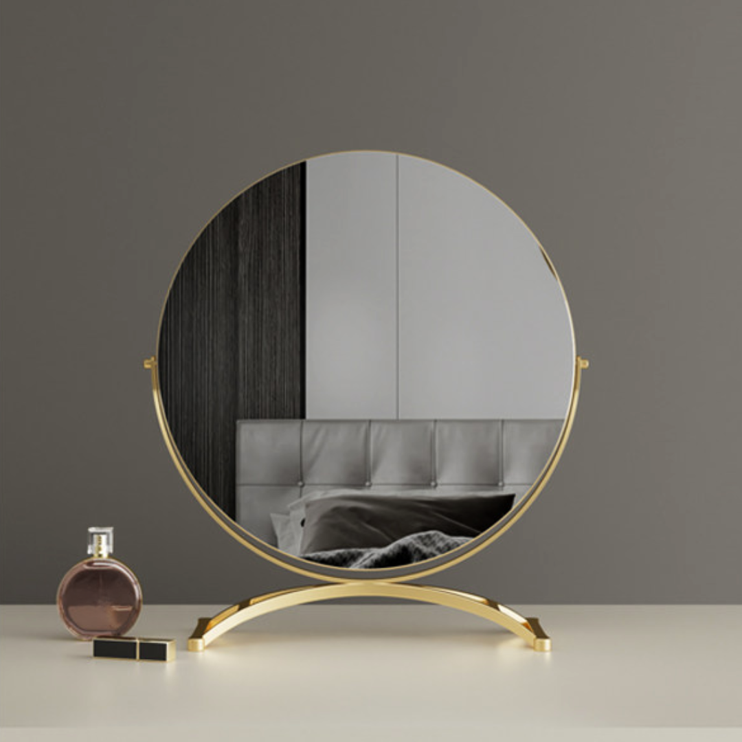 アーチラインゴールドテーブルミラー