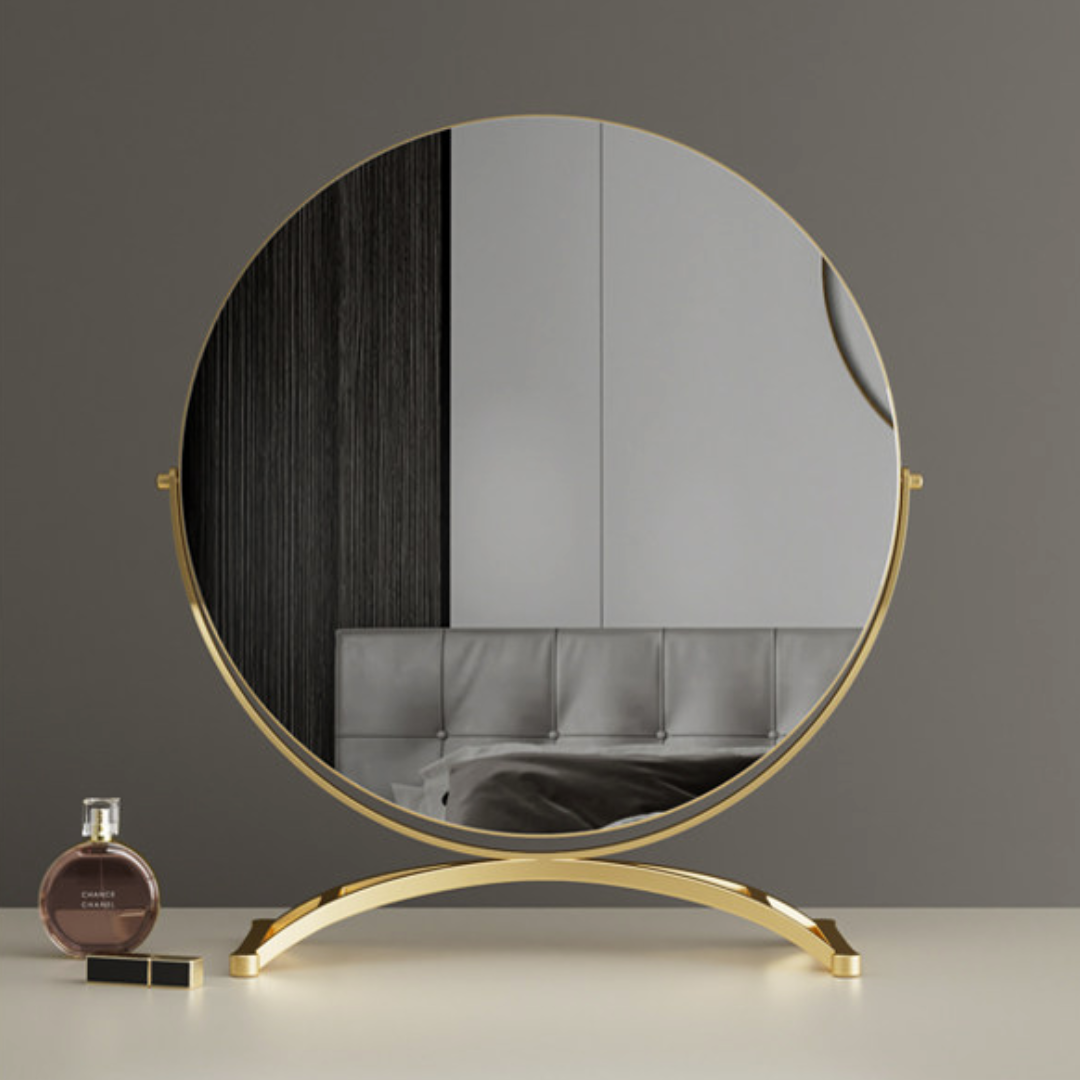 アーチラインゴールドテーブルミラー