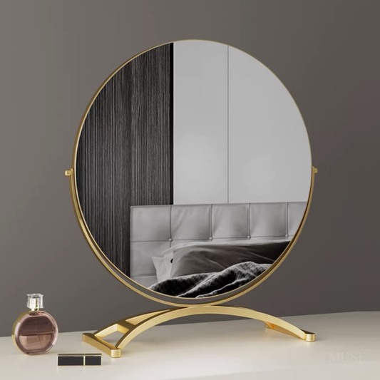 アーチラインゴールドテーブルミラー