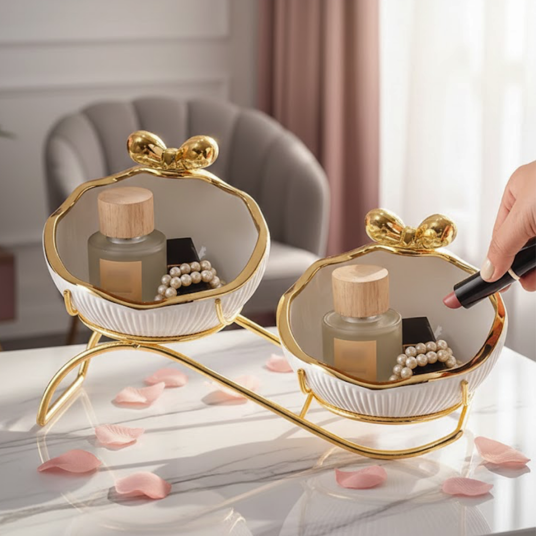 ゴールドリボンアクセントダブルトレイ