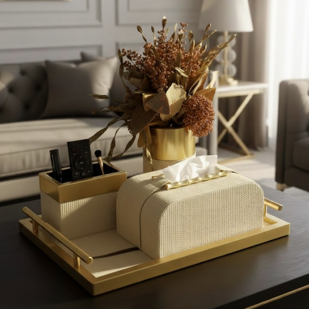 モダンナチュラルティッシュケースセット