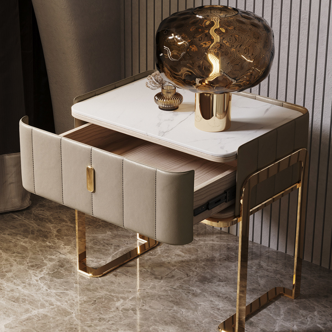 エレガントサイドキャビネットテーブル