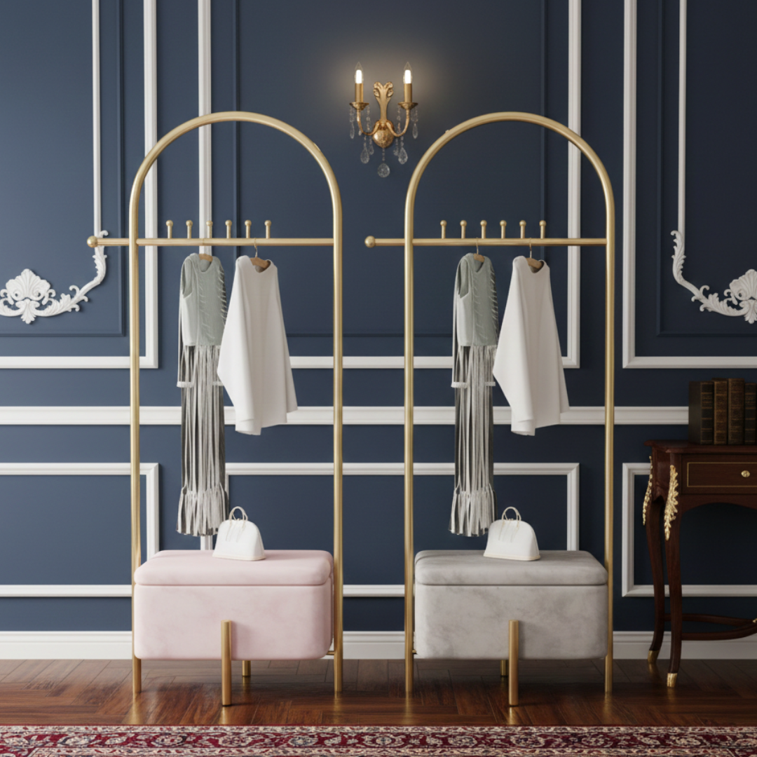 アーチゴールドベンチハンガーラック