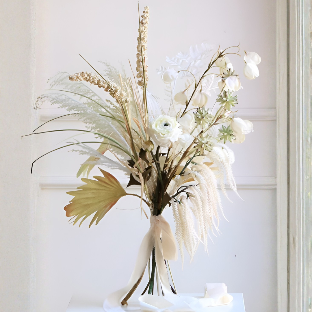 【早割対象】ホワイトアートフラワーベースセット