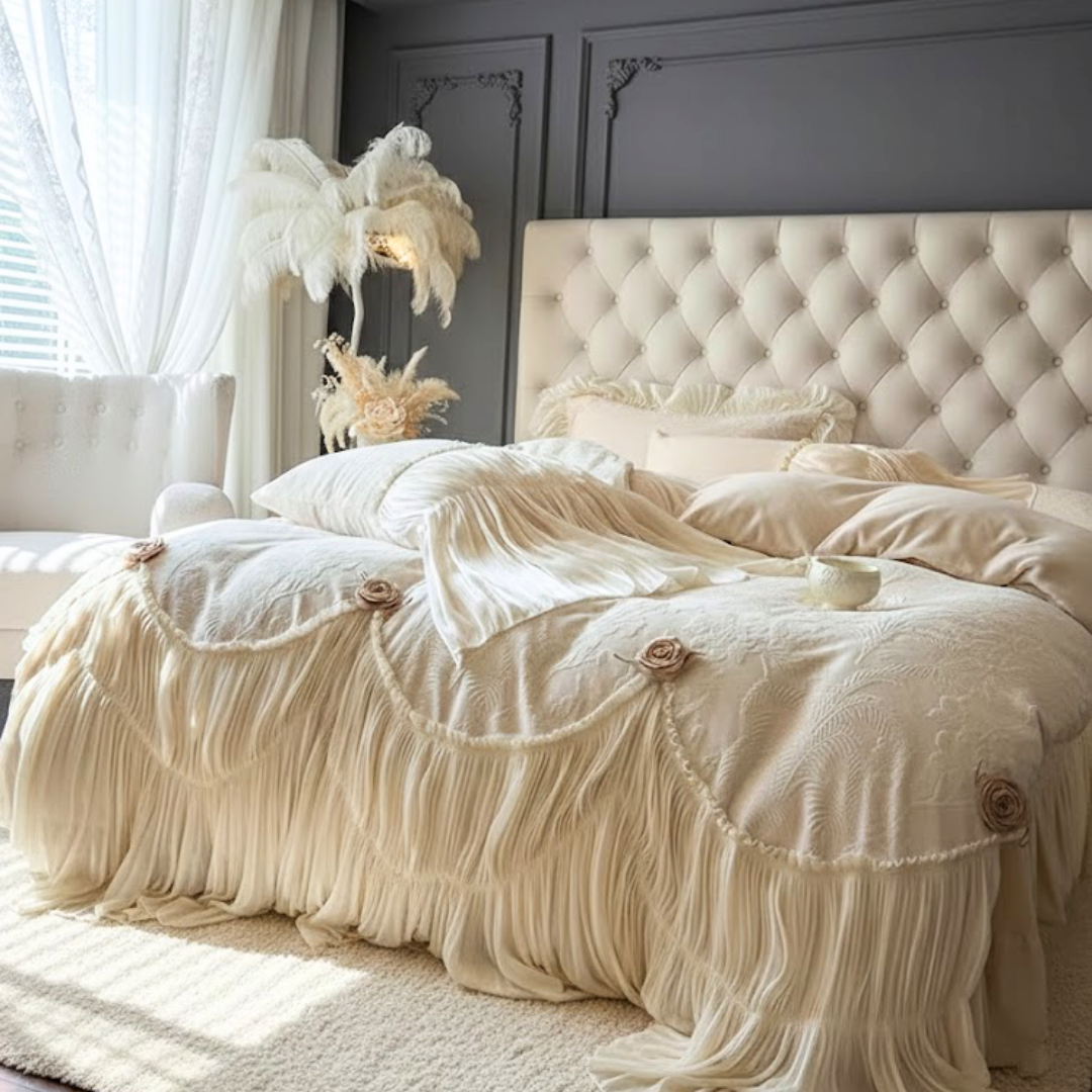 【早割対象】フリルロマンティックベッドリネンセット