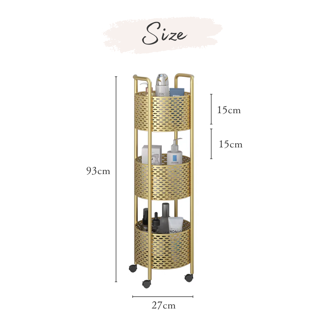 【早割対象】ゴールドタワーバスケットワゴン