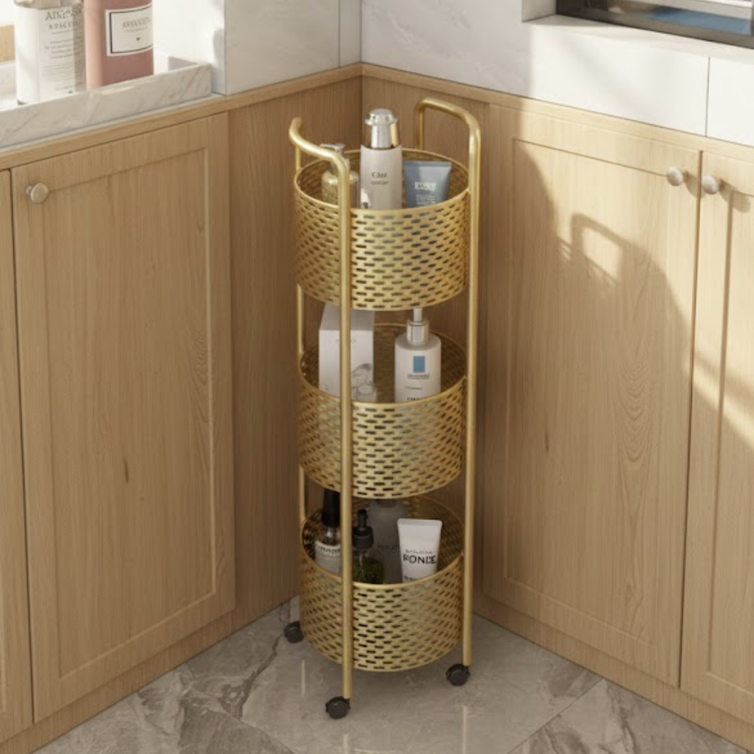 【早割対象】ゴールドタワーバスケットワゴン