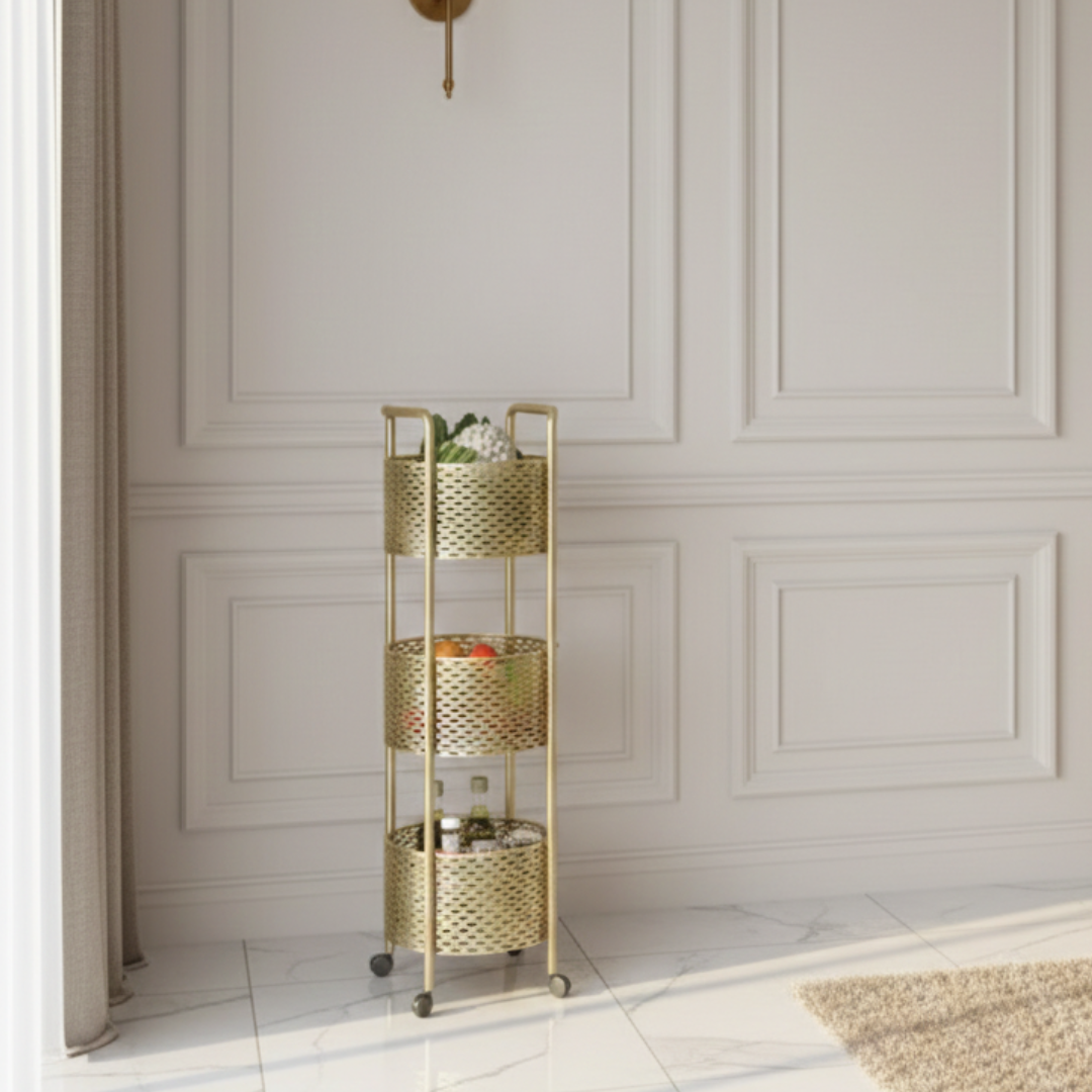 【早割対象】ゴールドタワーバスケットワゴン