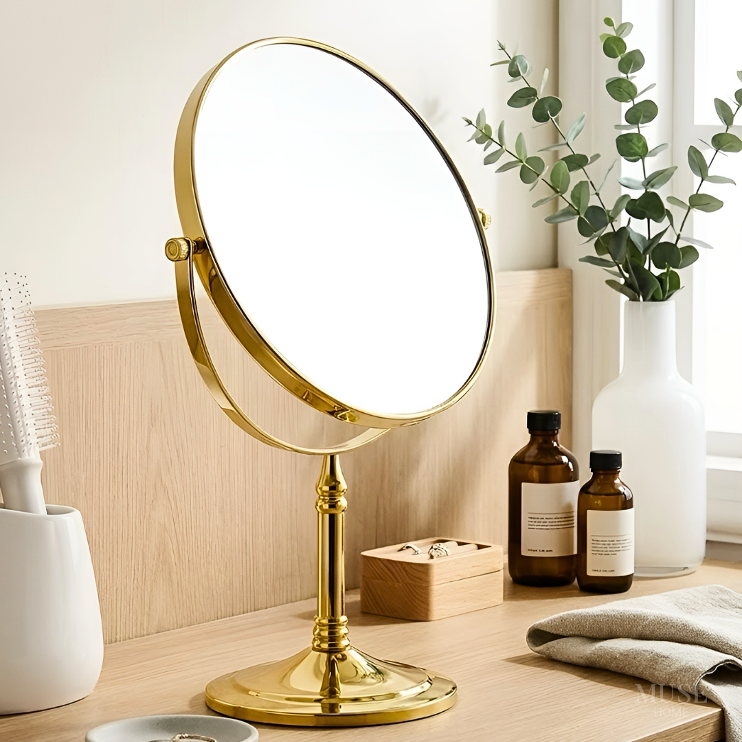 クラシックゴールドメイクミラー