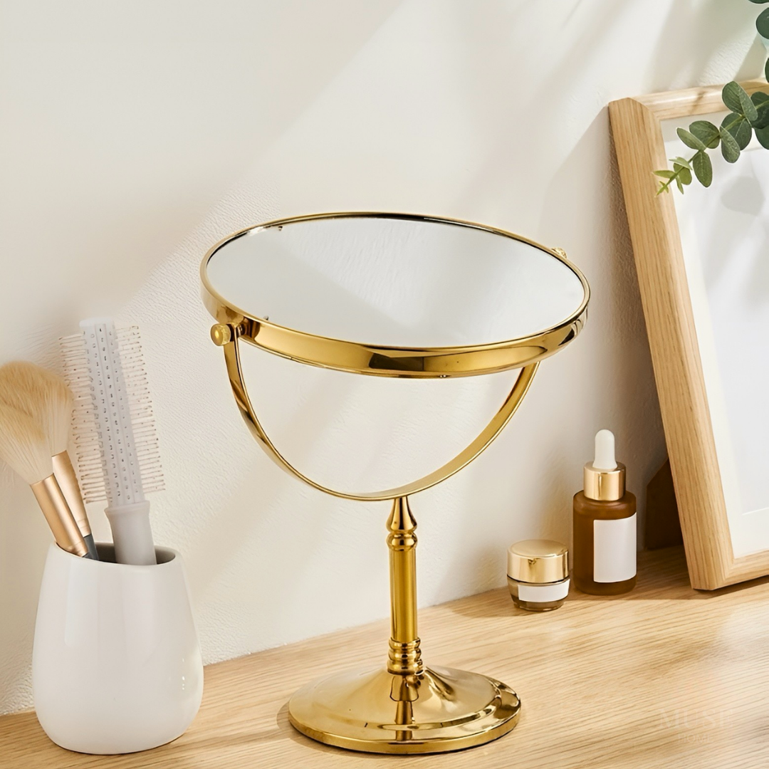 クラシックゴールドメイクミラー