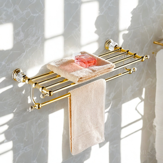 ラグジュアリークリスタルタオルラック