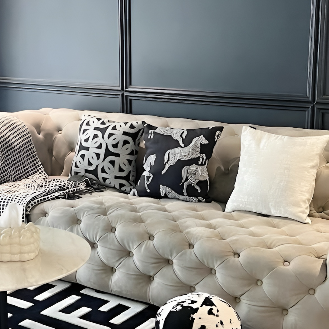 モノトーンモダンアクセントクッション