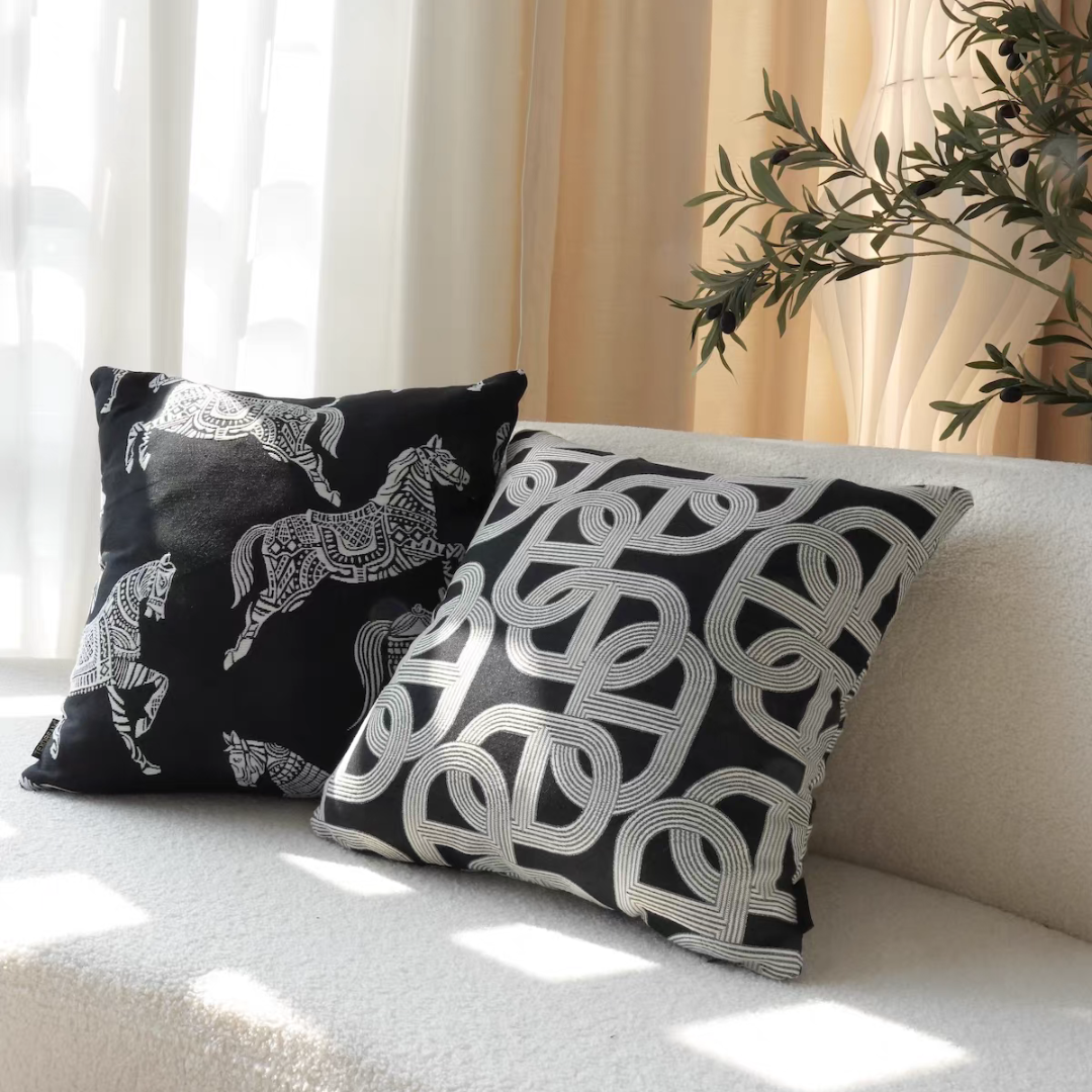 モノトーンモダンアクセントクッション