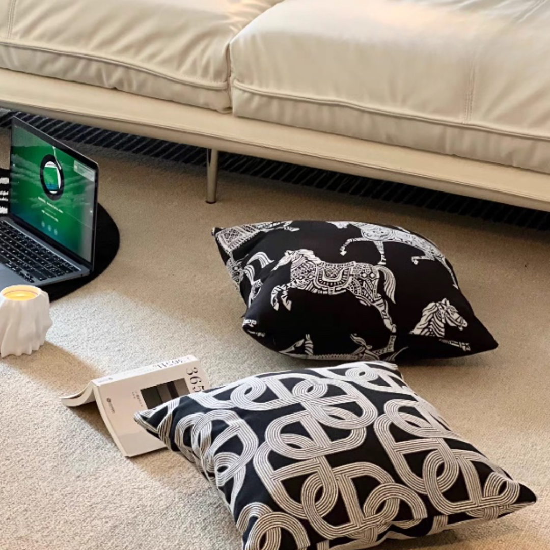 モノトーンモダンアクセントクッション