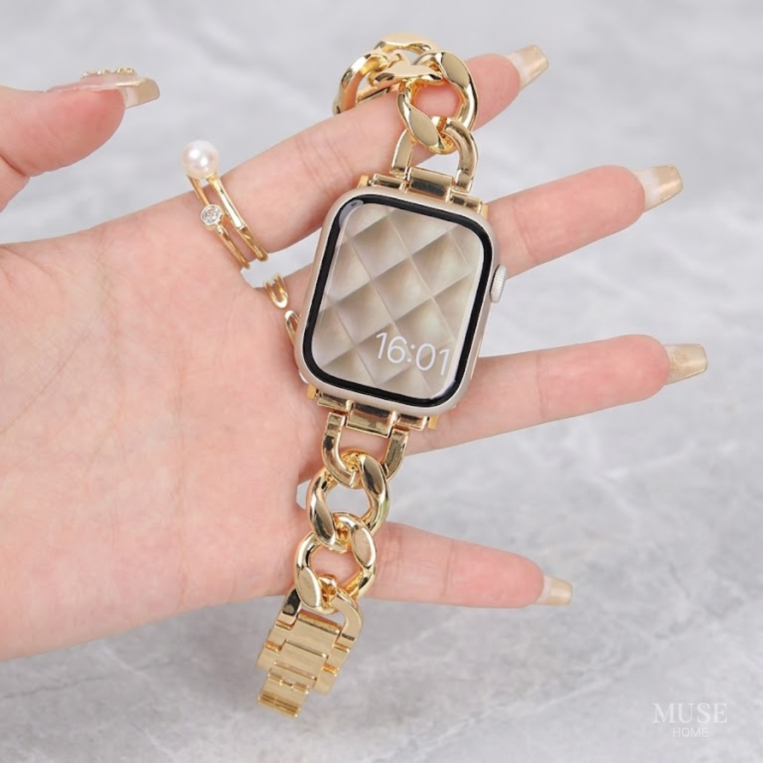 ラグジュアリーチェーンアップルウォッチバンド