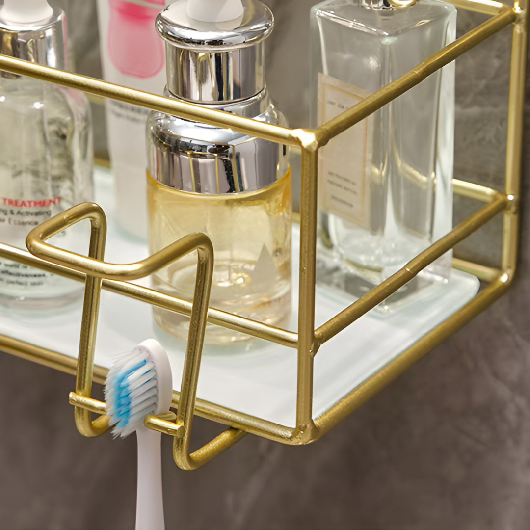 【早割対象】ハートフレームゴールドウォールシェルフ