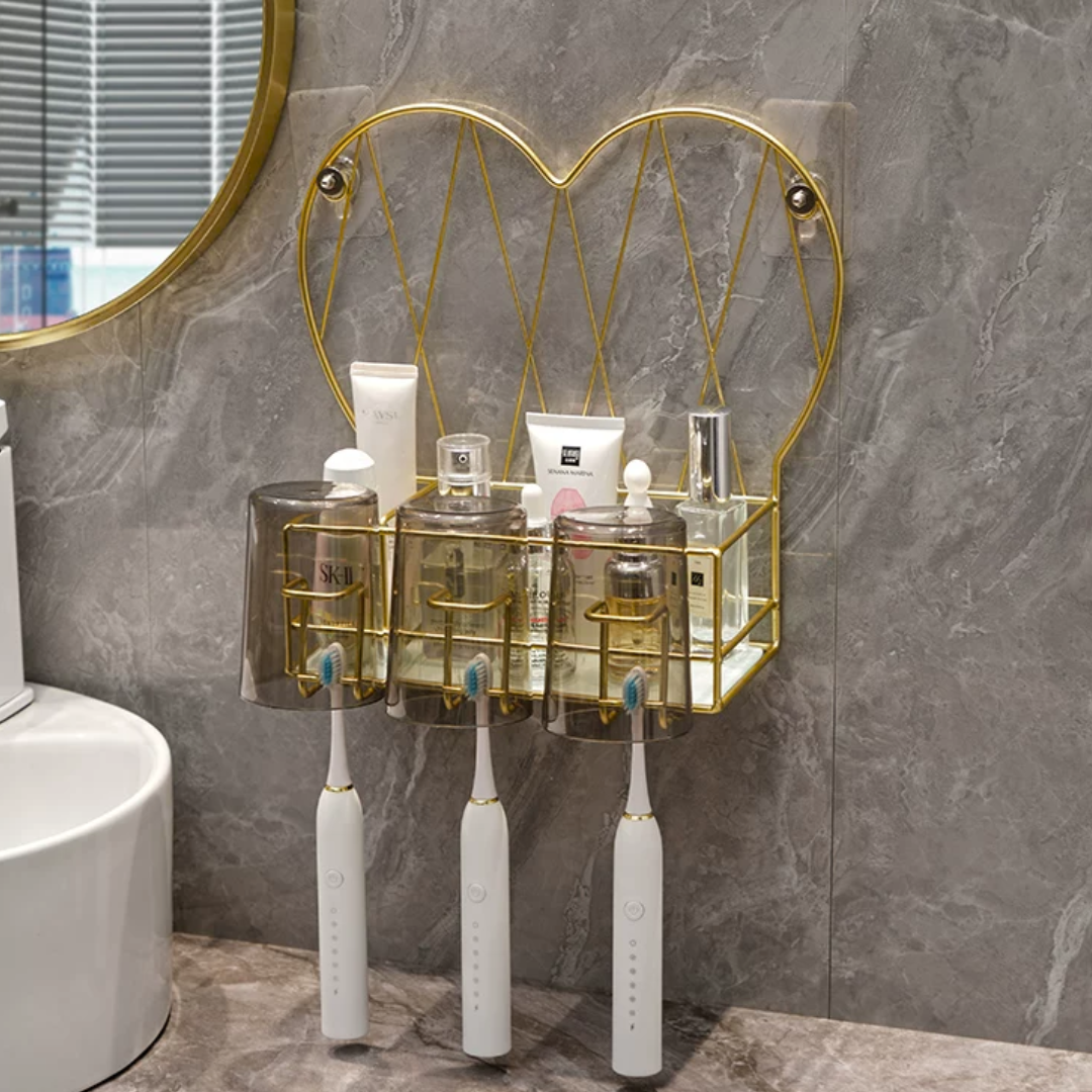 【早割対象】ハートフレームゴールドウォールシェルフ