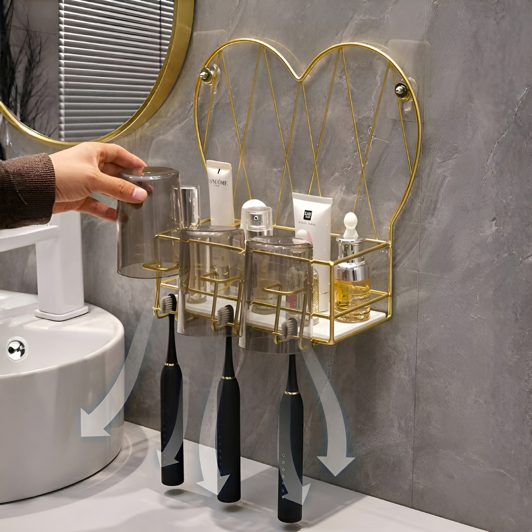 【早割対象】ハートフレームゴールドウォールシェルフ