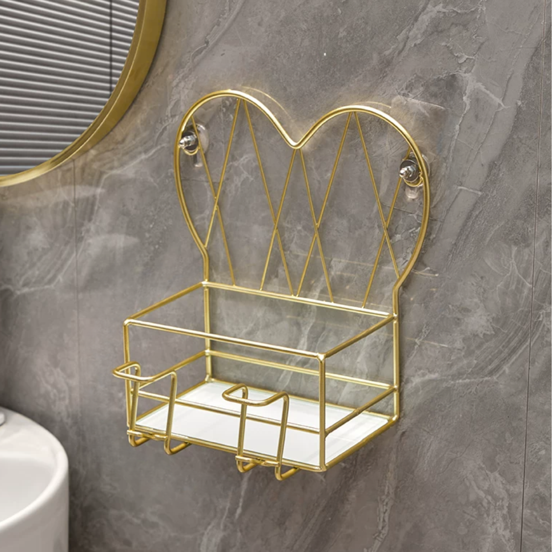 【早割対象】ハートフレームゴールドウォールシェルフ