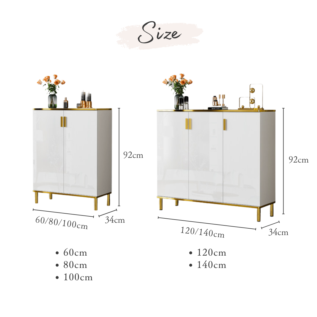【早割対象】ホワイトクラシカルシューズキャビネット