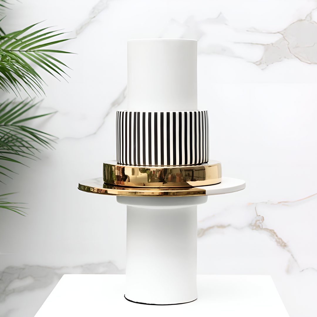 ゴールド×ストライプフラワーベース