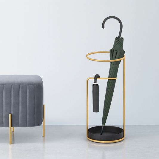 ホテルライク ブラック×ゴールドアンブレラスタンド